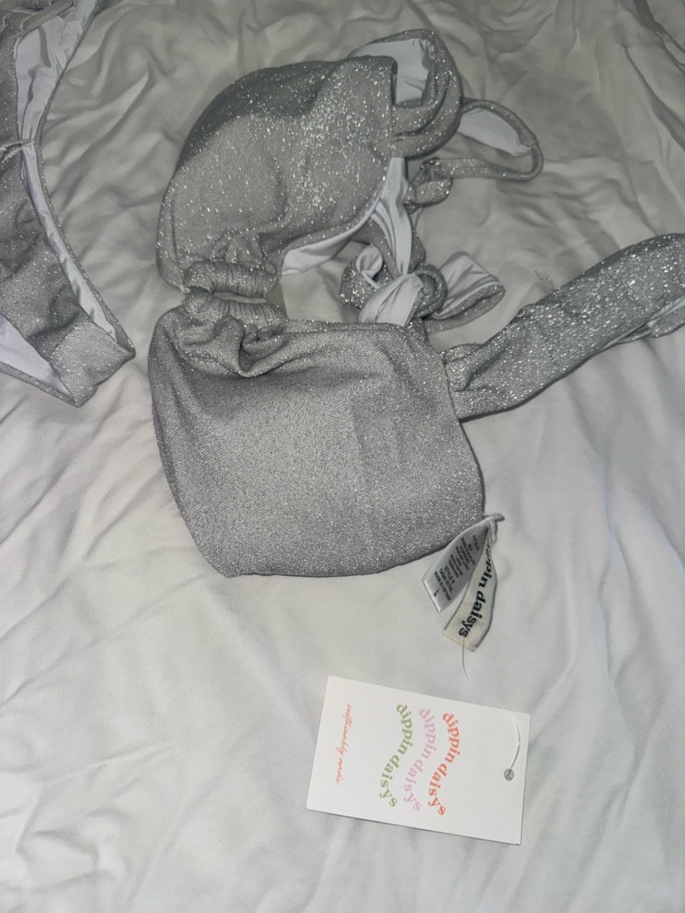 Dippin' Daisy's Ivory Textured Ring Bikini Set NWT - Picture 4 of 7